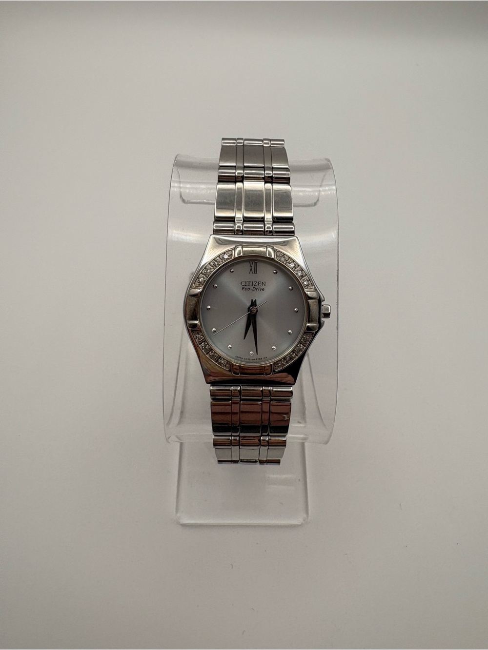 Citizen Women’s Eco-Drive E030-H46785 Stainless Steel Watch Diamond Bezel